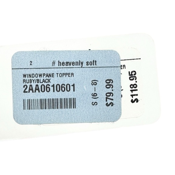 New SOFT SURROUNDINGS Windowpane Jacket Coat Plaid Open Wool Red Black - Picture 8 of 8